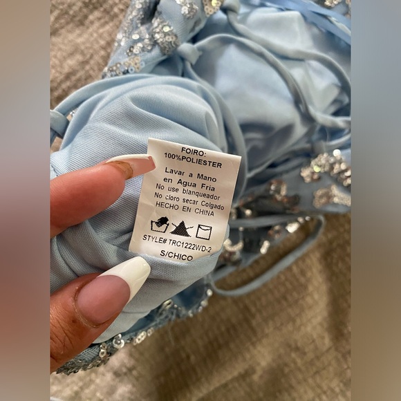 Blue sparkle Windsor prom dress - Picture 6 of 7